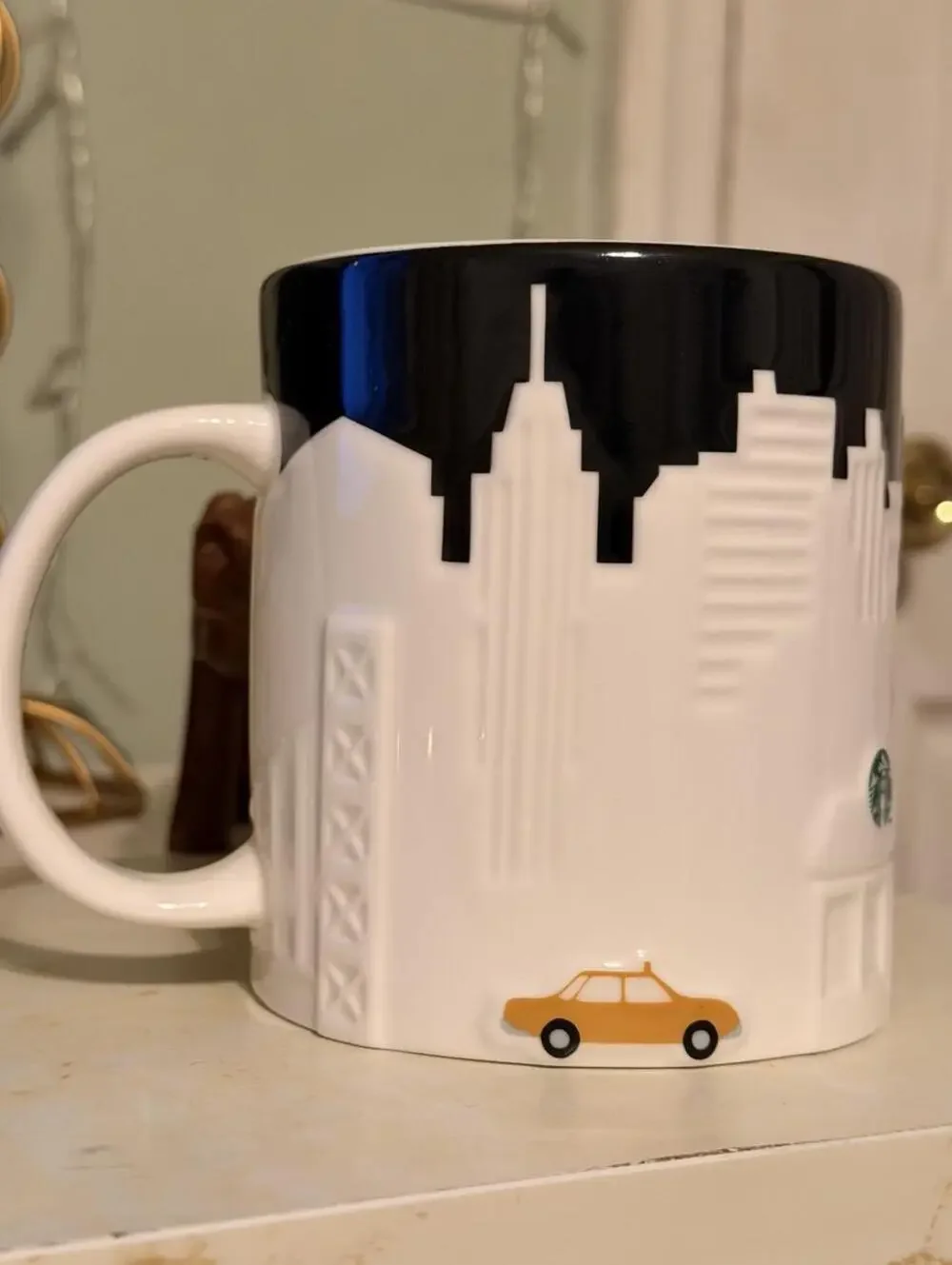 Starbucks New York City Mug 2012 Collector Series 3D Skyline Relief Taxi 16oz